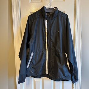 Nike Clima-FIT XL Lightweight Running Jacket Black Reflective Full Zip